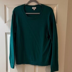 J. Crew Deep Teal Crewneck Sweater